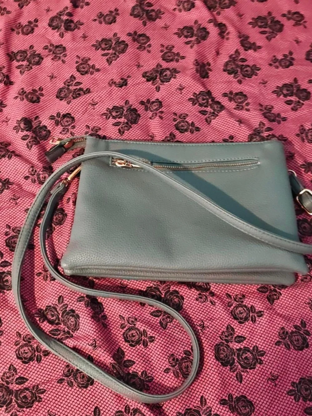 Teal Crossbody Envelope Flap Bag - Women